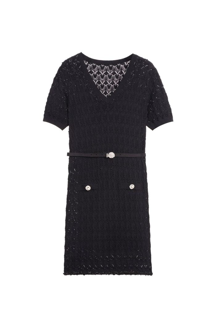 V-Neck Dress With Beaded Embellishment - immagine 4