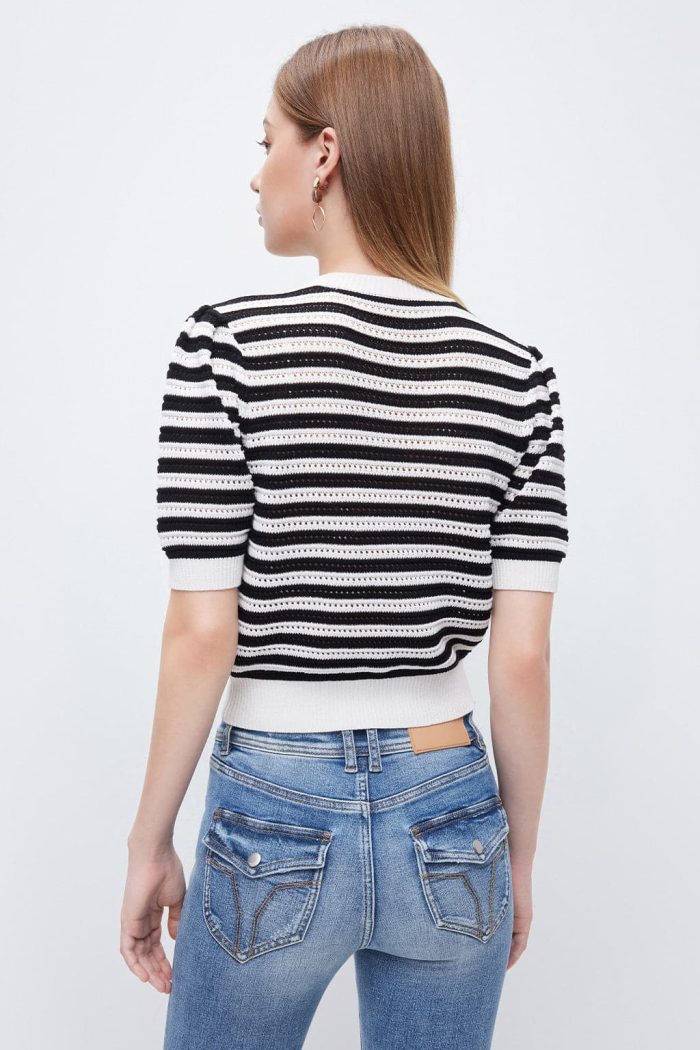 Knitted Top With Rabbit Embroidery
